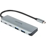 Dicota Usb-C 4-In-1 augstas ātruma centrmezgls 10 Gbps silver  D32061 7640239421387 85176200