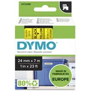 Dymo D1 etiķešu lente 53718 24Mmx7.0M black-yellow  S0720980 5411313537186 96121010