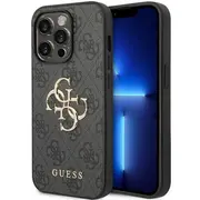 Guess Pu Leather 4G Metal Logo Case Aizsargapvalks Priekš Apple iPhone 15 Pro Max  Guhcp15X4Gmggr 3666339171575