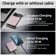 Intenso Magnetic Wireless Powerbank Mw5000 Rosé Rosa, 5.000 mAh, Magsafe, Pd  7344023 4034303036158