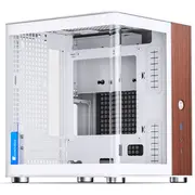Jonsbo Tk-0 Pc Gehäuse, Mini-Tower, Mini-Itx, Tempered Glass, Holz - weiß  Gejb-156 6970620554105 White