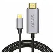 Kabelis Savio  Usb-C Male - Hdmi 2M Silver Cl-171 5901986047674