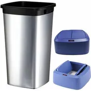 Atkritumu tvertne Vileda ar vāku 60L Silver Zes000015 