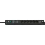 Strāvas pagarinātājs Brennenstuhl Premium-Line ar pārsprieguma aizsardzību 6 kontaktligzdas 3 m Black 1951164603  4007123674077
