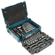 Makita Handwerkzeug-Set E-08713, 120-Teilig Inkl. Umschalt-Knarre 3/8, Makpac Gr.1  E-08713 0088381576727