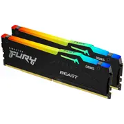 Atmiņa Kingston Fury Beast Rgb, Ddr5, 64 Gb, 6000Mhz, Cl30 Kf560C30Bbeak2-64  740617342819