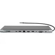 Premiumcord Mst Usb-C dokstacija pilna izmēra piemērota klēpjdatoram  ku31dock17 8592220022778