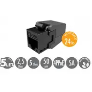 Solarix Keystone Cat6 Utp Rj45 Black pašvītņojoša Sxkj-6-Utp-Bk-Sa  Sxkj6Utpbksa 8595684703269