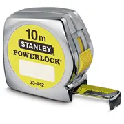 Stanley mērlente Powerlock, 10 metri Silver/Yellow, 25Mm, plastmasas korpuss  1-33-442 3253561334429