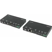Sistēmas Av signāla pārraides pagarinātājs Manhattan Hdmi Hdbaset pa Cat6/6A/7 vītā pāra kabeli 4K līdz 40M ar Ir un Poc  207638 0766623207638