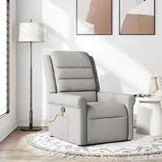 vidaXL Saliekams masāžas krēsls, grey, ar auduma apdari  4015655 8721158336613