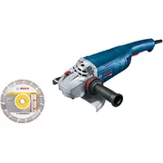 Bosch Powertools Leņķa slīpmašīna Gws 22-230 J Professional Blue, 2.200 Watt, ar dimanta griešanas disku  06018C1301 4059952546780