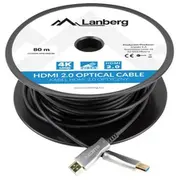 Lanberg kabel Hdmi v2.0 M/M 80M optyczny Aoc Black  Ca-Hdmi-20Fb-0800-Bk 5901969429855 18005645915