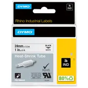 Dymo  Rhino Heißschrumpfschlauch 24Mmx1.5M Black-Weiß 1805443 0071701059987 dyzu1805443