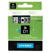 Dymo D1  Schriftband 53710 24Mmx7.0M Black-Transp. S0720920 5411313537100 96121010