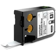 Dymo Xtl Ind Original Schriftband Vinyl Einzeletikett 21Mm x 39Mm, Black auf weiß Selbstlaminierend Trägerband, 1868705  0071701000675