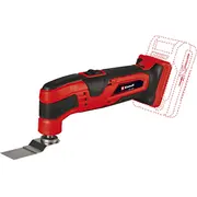 Einhell Power X-Change Akumulatora daudzfunkcionālais instruments Tc-Mg 18 Li-Solo, Volt Red/Black, bez akumulatora un lādētāja, ar piederumiem  4465170 4006825628593