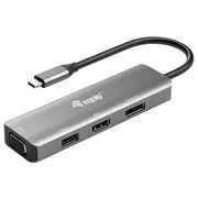 Equip Adapter Usb-C-Hdmi/Dp/Vga/Usb2.0  4K/ 60Hz 0.15M Alu. 133485 4015867227640 84718000