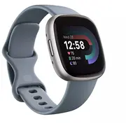 Fitbit Versa 4 Wasserfallblau / Aluminium in Platin  Fb523Srag 8100388587222