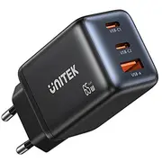 Tīkla lādētājs Unitek Gan 65W, 2Xusb-C, Usb-A, Pd 3.0, Black  P1130Abk01-Eu 4894160060310 72345