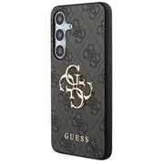 Guess Pu 4G Metal Logo Case Aizsargapvalks priekš Samsung Galaxy S24 pelēks  Guhcs24S4Gmggr 3666339241186