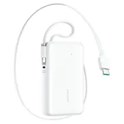 Joyroom Power Bank ar digitālo displeju, CUU, Pd 35W, 10000 mAh iebūvētu izvelkamu Type-C un Lightning lādēšanas kabeli 0.7M WhiteJr-Pr2L  Jr-Pr2L-Wht 6956116762308