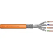 Kabel teleinformatyczny instalacyjny kat.7, S/Ftp, Dca, drut, Awg 23/1, Lsoh, 100M, pomarańczowy  Dk-1743-Vh-1 4016032392101 Akassks70000001
