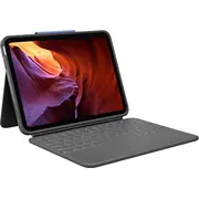 Logitech Rugged Folio tastatūra un folio vāks Apple Smart savienotājam Qwerty ziemeļu Dāņu/Somu/Norvēģu/Zviedru Graphite krāsā iPad 10. paaudze ar augstumu 20 mm, platumu 195 garumu 256 svaru 570 g.  920-011205 5099206106765