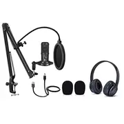 Mikrofon Easypix Mystudio Podcast Kit w tym Mikrofon/Austiņas  62021 4260041686298