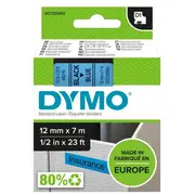 Biroja piederumi Dymo  Labelwriter - D1 Etiketten Selbstklebend 12 mm x 7 m Schwarz auf Blau S0720560 5411313450164