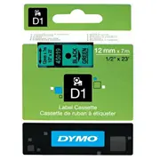 Aksesuāri un izejmateriāli Dymo  Labelwriter - D1 Etiketten Selbstklebend 12 mm x 7 m Schwarz auf Grün S0720590 5411313450195
