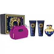 Komplekts Versace Dylan Blue Pour Femme Edp aerosols 100Ml  Dušas Želeja Ķermeņa Losjons kosmētikas somiņa 8011003884971