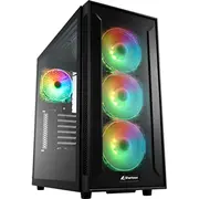 Sharkoon Tg6M Rgb Black, Seitenteil aus gehärtetem Glas  4044951032136