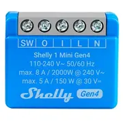 Shelly 1 Mini Gen4 Viedais slēdzis Blue 2 gab.  3800238070793 Indsl2Urw0016