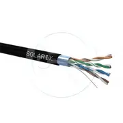 Solarix Kabel instalacyjny zewnętrzny Ftp, Cat5E, drut, Pe, puszka 305M Sxkd-5E-Ftp-Pe  27655192 8595684701272