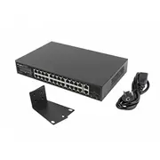 Lanberg switch 24X 1Gb Poe/2X Gb 2X Sfp rack 19 360W  Rsge-24P-2Ge-2S-360 5901969438697 Net-Wrpn-Lbg-017
