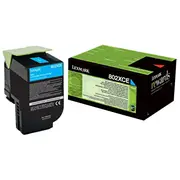 Toner Lexmark 80C2Xce Cyan Oriģināls  0734646497213