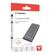 Ārējais Ssd disks Verbatim Turbometal 2Tb Usb4 Type-C grey  32022 023942320227