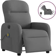 vidaXL Elektriska masāžas krēsls, izvelkams, Dark Grey, audums  3302963 8721102959455