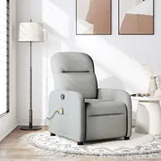 vidaXL Saliekams masāžas krēsls, pelēks, ar auduma apdari  4015541 8721158335470