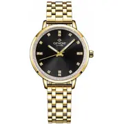 Pulkstenis Giewont sieviešu Sapphire Gold Black Gw7370-B4  5905156326309