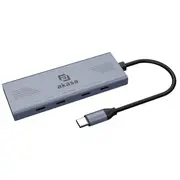 Akasa Usb 4-In-1-Hub - 4X Usb-C, 18Cm, silber  Zuus-718 4710679552729 Ak-Cbca32-18Bk