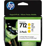 Aksesuāri un izejmateriāli Hp  712 3-Pack 29-Ml Yellow Designjet Ink Cartridge 3Ed79A 0193905352883