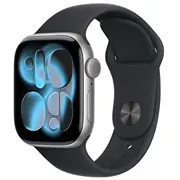 Viedpulkstenis Apple Watch 11 Gps 42Mm Space Grey Alu Sporta siksniņa S/M Black Meqw4Et/A  195950460513