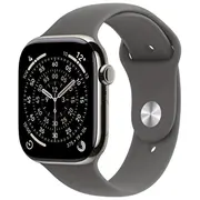 Apple Watch Series 11 Gps  Cellular 42Mm Natural Titanium Gehäuse mit Stone Grey Sport Band - S/M Mf8M4Zr/A 195950629408