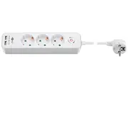 Automātslēdzis Goobay  41264 3-Way Power Strip with Switch and Usb Sockets quantity 3 4040849412646