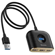 Baseus Square Round Usb Adapteris 3.0 / 3X 2.0 1M  Cahub-Ay01 6953156297104