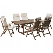 Āra mēbeļu komplekts Amantea Premium 6 personām no akācijas koka Light beige  630901 Bel 4069605027054