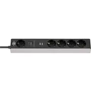 Brennenstuhl Steckdosenleiste 5-Fach Gray/Black, 1,5 Meter, 2X Usb-A, 1X Usb-C Power Delivery  1159780615 4007123667659