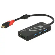 Delock Usb-C Hub Black, Usb 3.0, Sd, microSD  62900 4043619629008